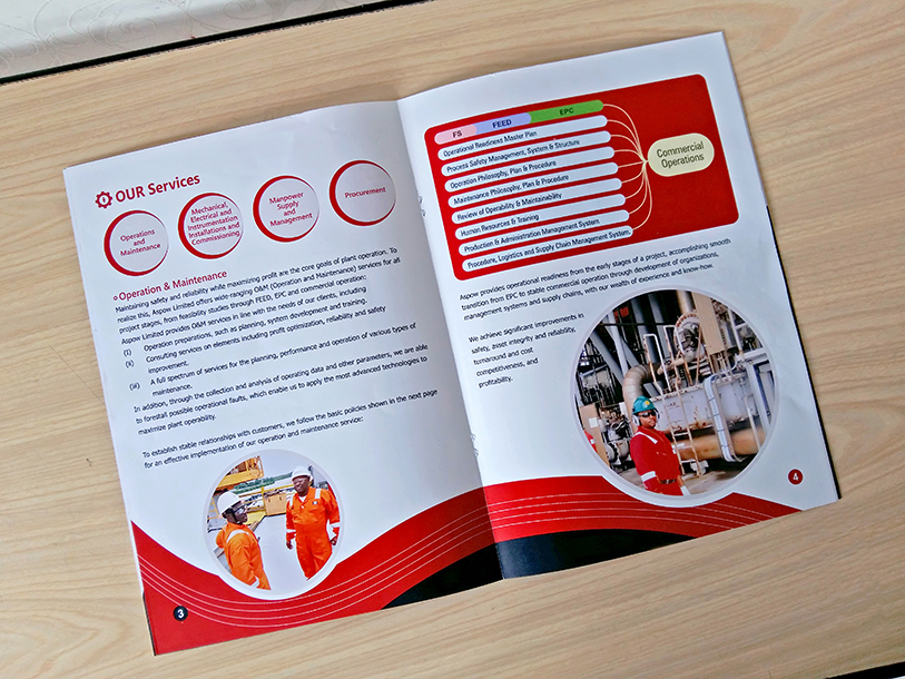 Printed company profile page 3-4